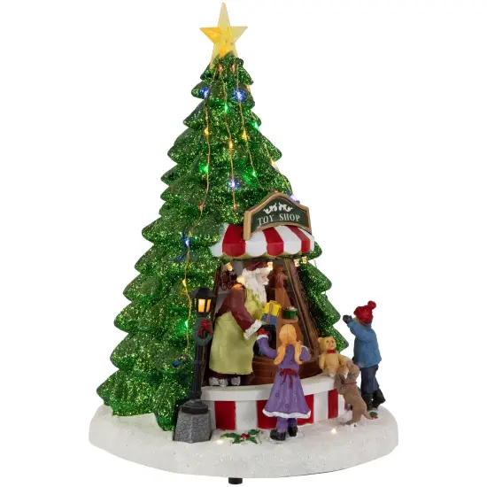 Northlight LED Lighted Animated and Musical Santa's Toy Shop Christmas Village Display - 13" Multi {5}