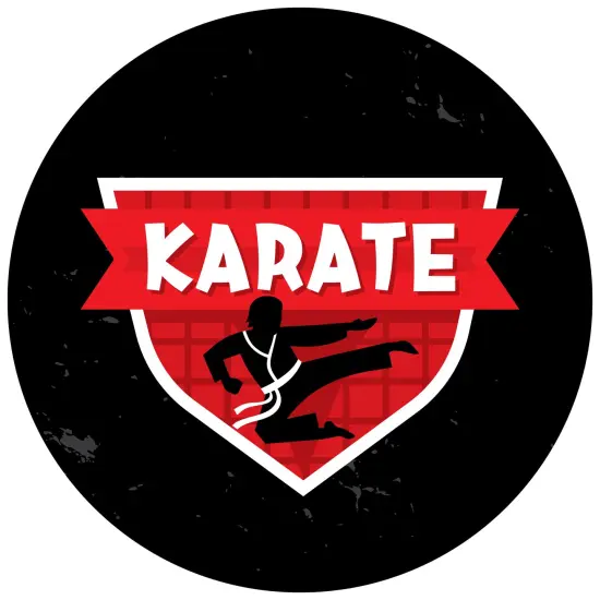 Big Dot of Happiness Karate Master - Martial Arts Birthday Party Circle Sticker Labels - 24 Count {1}