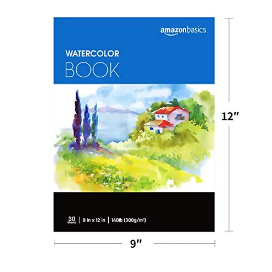 Watercolor Pad, 9"x12", 140 lb / 300 gsm, 30 Sheets, White {6}