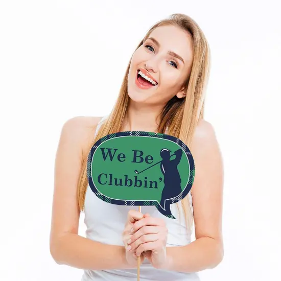 Big Dot of Happiness Funny Par-Tee Time - Golf - Party Photo Booth Props Kit - 10 Piece {4}