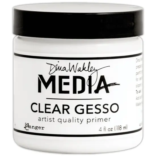 Dina Wakley Media Gesso 4oz Jar-Clear {1}