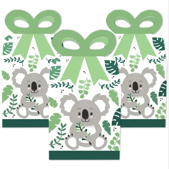 Big Dot of Happiness Koala Cutie - Square Favor Gift Boxes - Bear Birthday Party and Baby Shower Bow Boxes - Set of 12 {3}