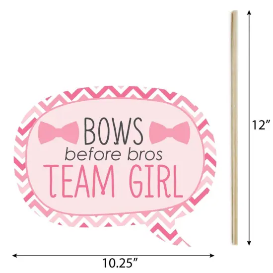 Big Dot of Happiness Funny Chevron Gender Reveal - Baby Shower Photo Booth Props Kit - 10 Piece {6}