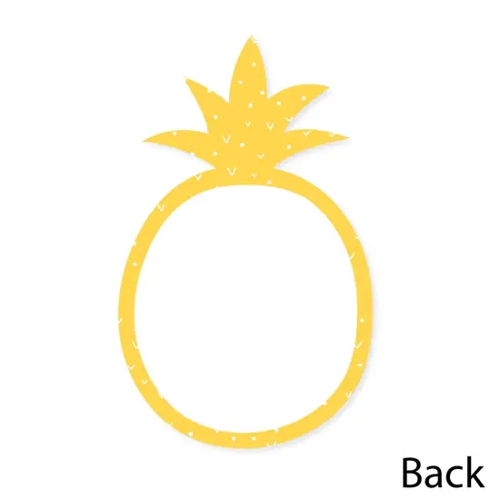 Big Dot of Happiness Tropical Pineapple - Shaped Thank You Cards - Summer Party Thank You Note Cards with Envelopes - Set of 12 {6}