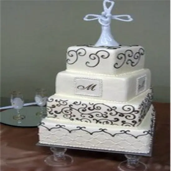 1.25-Inch Modern Monogram Letters Cake Stencil | C991 By Designer Stencils | Cake Decorating Tools | {4}