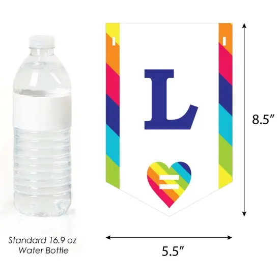 Big Dot of Happiness Love is Love - Pride - Rainbow Party Bunting Banner - Party Decorations - Love is Love Be Proud {4}