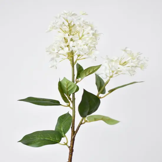 28.5" Faux White English Lilac Stem {1}