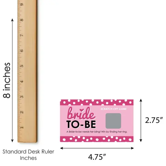 Big Dot of Happiness Bride-To-Be - Bridal Shower & Classy Bachelorette Party Game Scratch Off Cards - 22 Count {7}