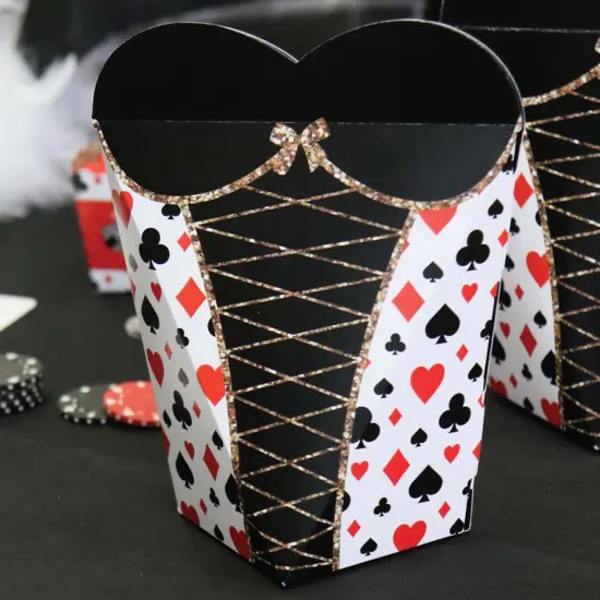Big Dot of Happiness Las Vegas - Casino Party Favors - Gift Heart Shaped Favor Boxes for Women - Set of 12 {7}