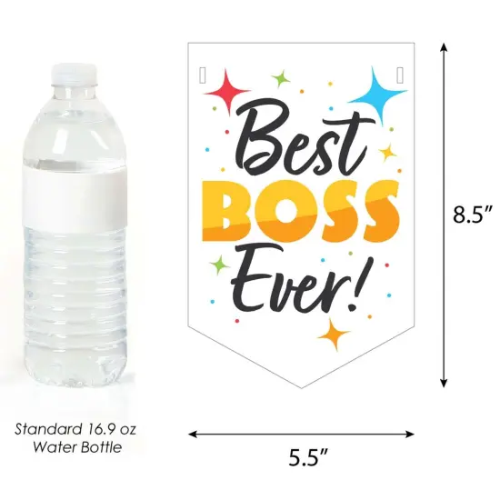 Big Dot of Happiness Happy Boss's Day - Best Boss Ever Bunting Banner - Party Decorations - Happy Boss's Day {3}