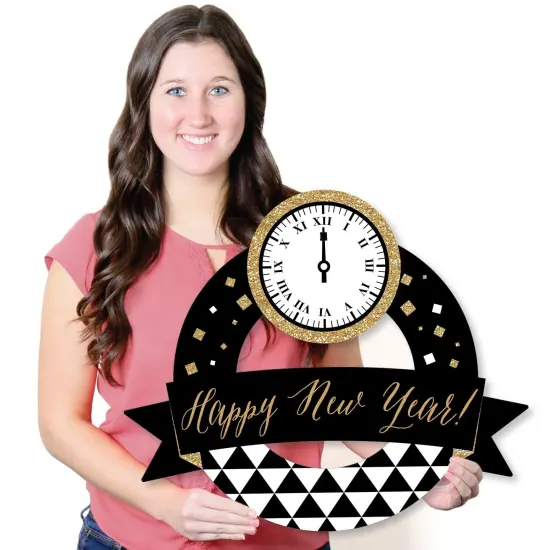 Big Dot of Happiness New Year's Eve - Gold - Outdoor New Years Eve Party Decor - Front Door Wreath {7}