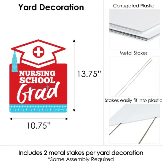 Big Dot of Happiness Nurse Graduation - Outdoor Lawn Sign - Medical Nursing Graduation Party Yard Sign - 1 Piece {7}