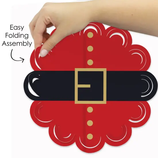 Big Dot of Happiness Jolly Santa Claus - Christmas Party Round Table Decorations - Paper Chargers - Place Setting For 12 {6}