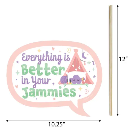 Big Dot of Happiness Funny Pajama Slumber Party - Girls Sleepover Birthday Party Photo Booth Props Kit - 10 Piece {6}