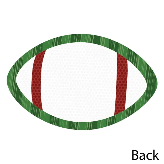 Big Dot of Happiness End Zone - Football - Shaped Thank You Cards - Baby Shower or Birthday Party Thank You Note Cards with Envelopes - Set of 12 {6}