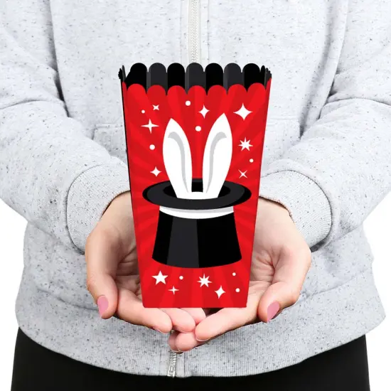 Big Dot of Happiness Ta-Da, Magic Show - Magical Birthday Party Favor Popcorn Treat Boxes - Set of 12 {6}