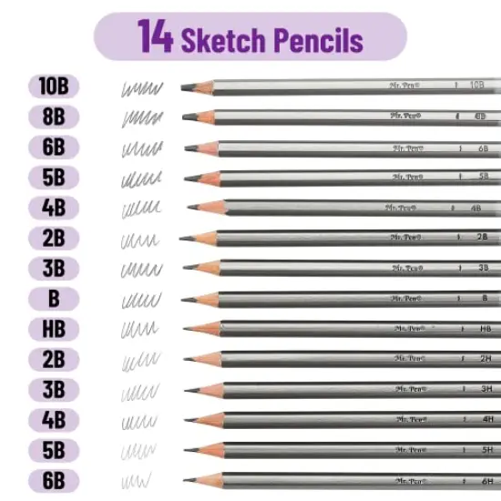 Sketch Pencils for Drawing, 14 Pack, for Art, Graphite Pencils for Shading {1}