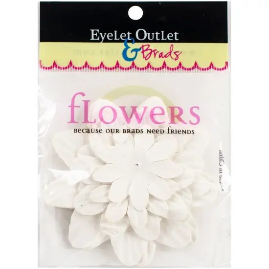 Eyelet Outlet Flowers 40/Pkg-White {1}