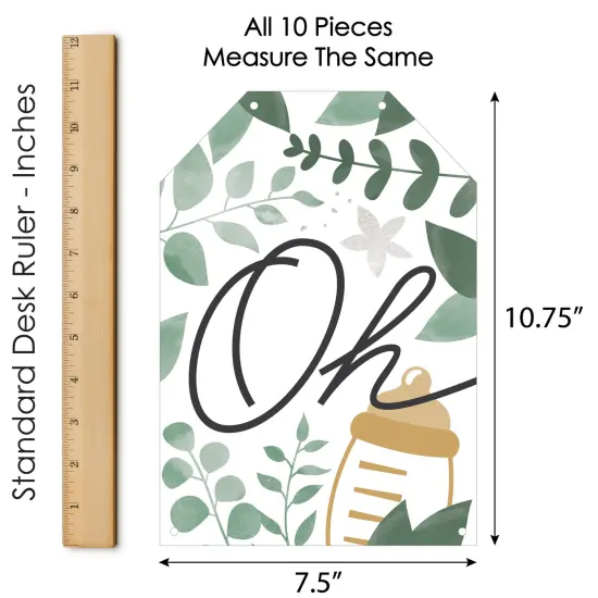 Big Dot of Happiness Boho Botanical Baby - Hanging Vertical Paper Door Banners - Greenery Baby Shower Wall Decoration Kit - Indoor Door Decor {7}