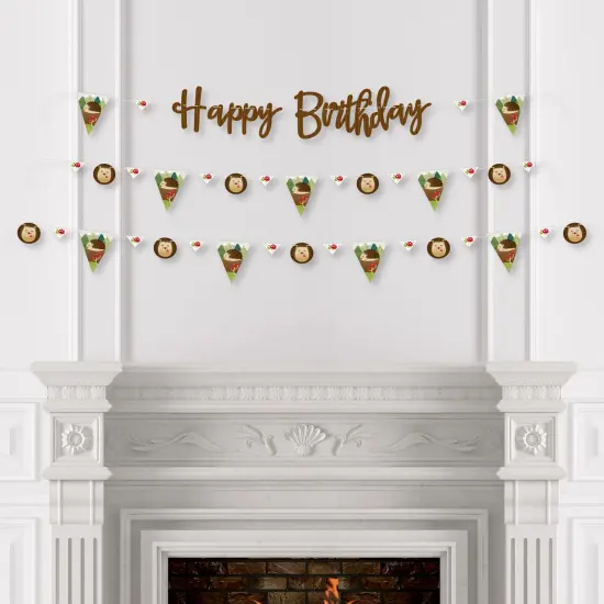 Big Dot of Happiness Forest Hedgehogs - Birthday Party Letter Banner Decoration - 36 Banner Cutouts and Happy Birthday Banner Letters {4}