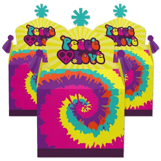Big Dot of Happiness 60's Hippie - Treat Box Party Favors - 1960s Groovy Party Goodie Gable Boxes - Set of 12 {3}