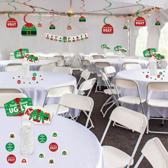 Big Dot of Happiness Ugly Sweater - Holiday and Christmas Party Supplies Decoration Kit - Decor Galore Party Pack - 51 Pieces {4}