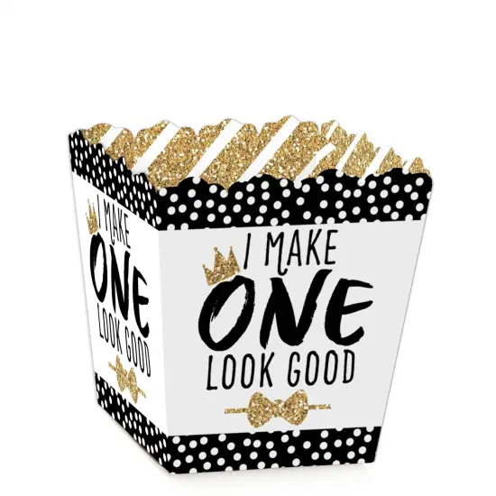 Big Dot of Happiness 1st Birthday Little Mr. Onederful - Party Mini Favor Boxes - Boy First Birthday Party Treat Candy Boxes - Set of 12 {1}