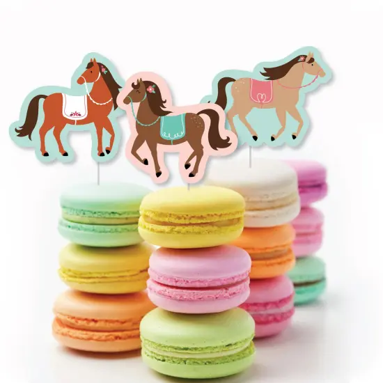 Big Dot of Happiness Run Wild Horses - DIY Shaped Pony Birthday Party Cut-Outs - 24 Count {4}
