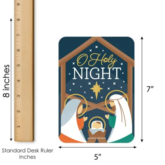 Big Dot of Happiness Holy Nativity - Bingo Cards and Markers - Manger Scene Religious Christmas Shaped Bingo Game - Set of 18 {6}