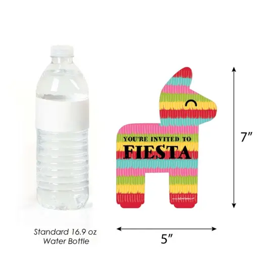 Big Dot of Happiness Let's Fiesta - Shaped Fill-in Invitations - Fiesta Invitation Cards with Envelopes - Set of 12 {6}