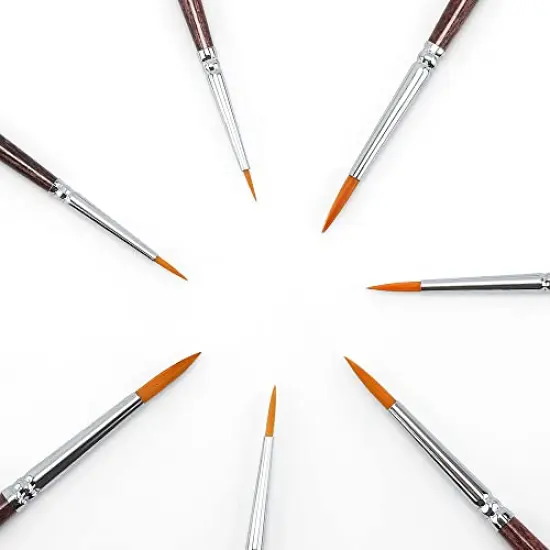 7 Pcs Detail Model Paint Brushes for Acrylic, Gouache, Oil, Tempera and Face Painting {4}