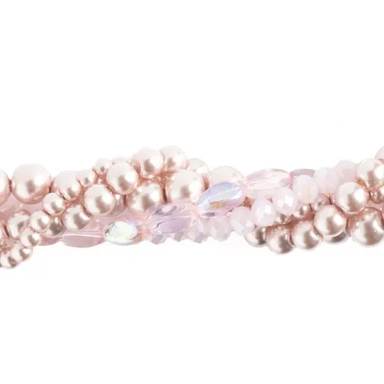 Crystal Lane DIY Peony Twisted Glass & Pearls Beads, 5 Strands {1}