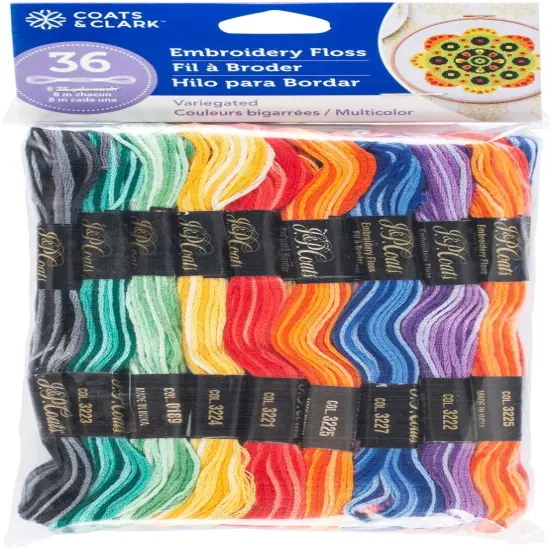 Coats & Clark 6-Strand Embroidery Floss Value Pack 36/Pkg-Variegated {1}