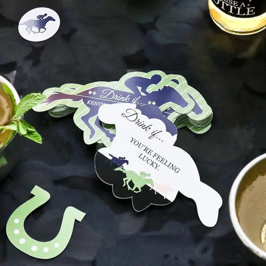 Big Dot of Happiness Drink If Game - Kentucky Horse Derby - Horse Race Party Game - 24 Count {6}