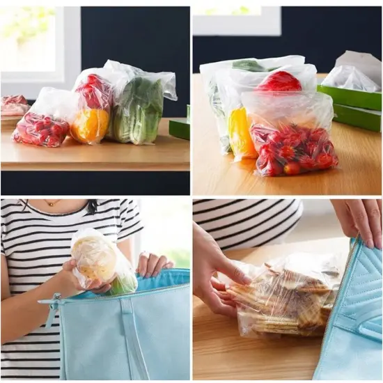 Kitcheniva Plastic Produce Clear Bag 12"x20" 350 Bags/Roll {6}