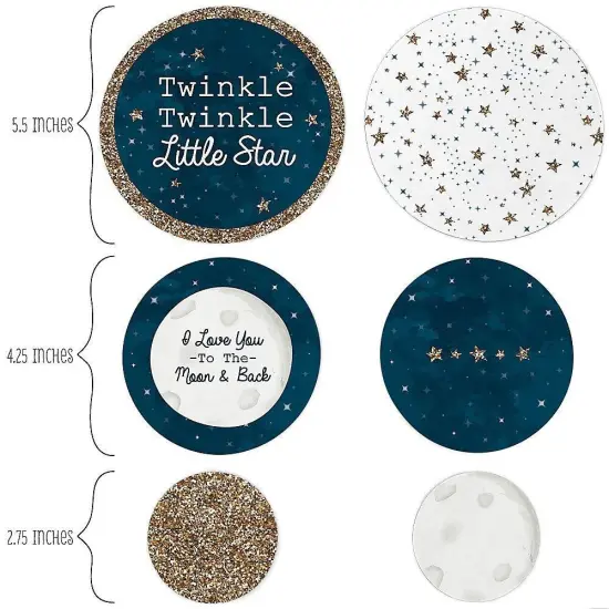 Big Dot of Happiness Twinkle Twinkle Little Star - Baby Shower or Birthday Party Giant Circle Confetti - Party Decorations - Large Confetti 27 Count {3}
