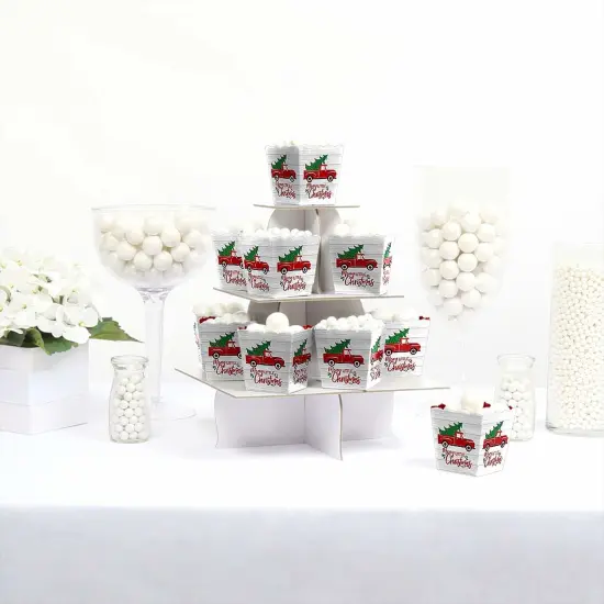 Big Dot of Happiness Merry Little Christmas Tree - Party Mini Favor Boxes - Red Truck Christmas Party Treat Candy Boxes - Set of 12 {3}