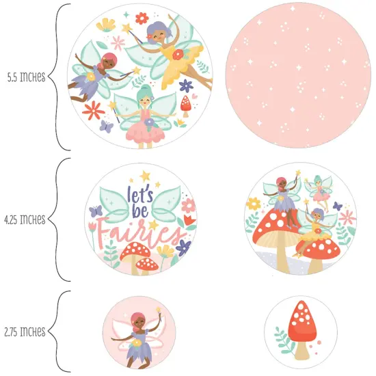 Big Dot of Happiness Let's Be Fairies - Fairy Garden Birthday Party Giant Circle Confetti - Party Decorations - Large Confetti 27 Count {3}