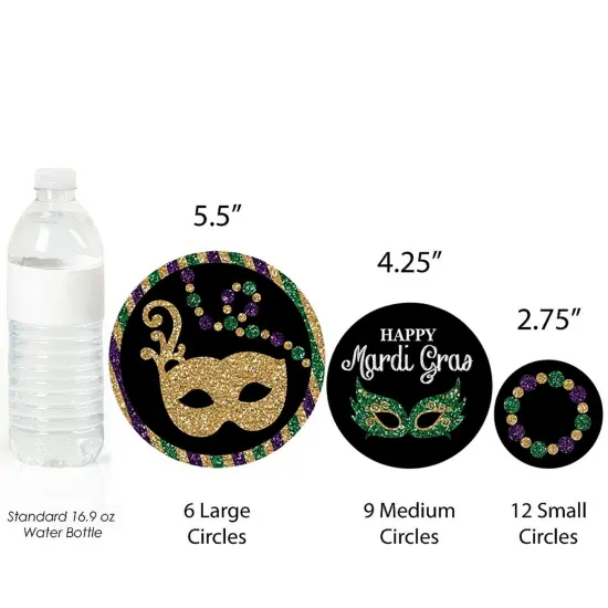 Big Dot of Happiness Mardi Gras - Masquerade Party Giant Circle Confetti - Party Decorations - Large Confetti 27 Count {4}