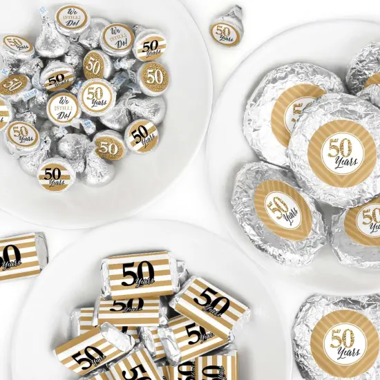 Big Dot of Happiness We Still Do - 50th Wedding Anniversary - Anniversary Party Candy Favor Sticker Kit - 304 Pieces {1}