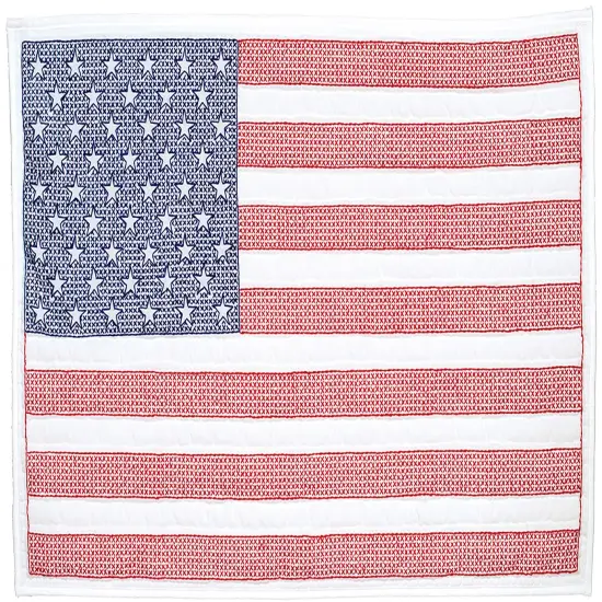 Jack Dempsey Stamped White Wall Or Lap Quilt 36"X36"-U.S.A. {2}