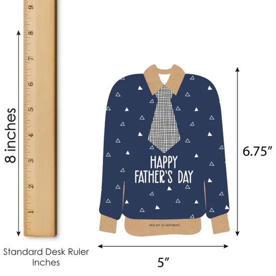 Big Dot of Happiness My Dad is Rad - Bingo Cards and Markers - Father's Day Shaped Bingo Game - Set of 18 {6}