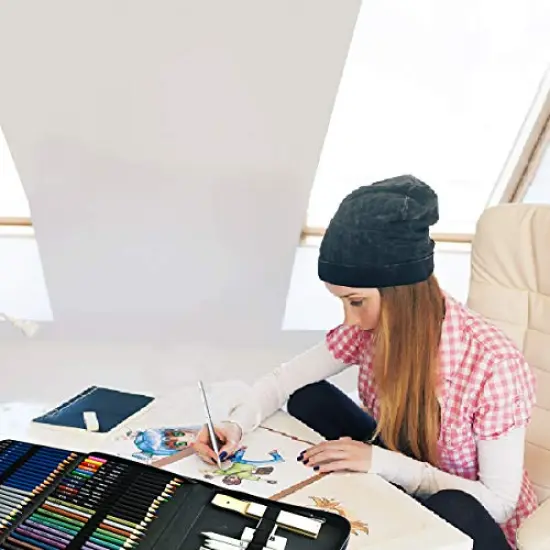 72 PCS Drawing Supplies Sketching Set,Art Kit include Drawing & Colored Pencils for Adults Artists Kids.Pro Art Sketch Supplies with Sketchpad,Watercolor & Metallic Pencils {4}