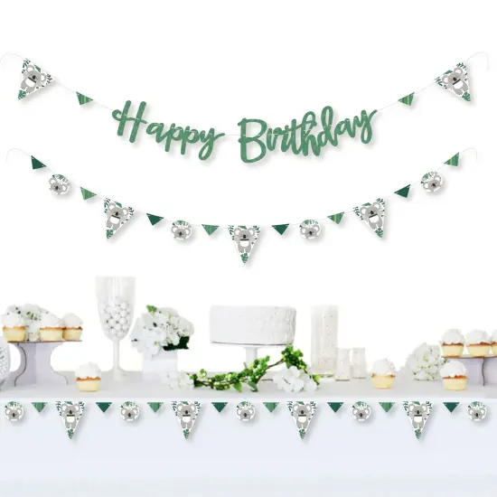 Big Dot of Happiness Koala Cutie - Bear Birthday Party Letter Banner Decoration - 36 Banner Cutouts and Happy Birthday Banner Letters {3}