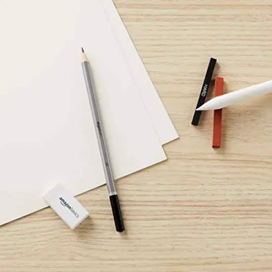 17 Piece Set, Sketch and Drawing Art Pencil Kit, Charcoal, Black, White {3}