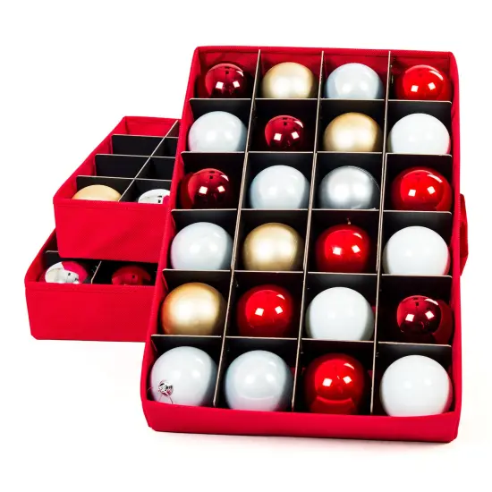72 (3 in.) Christmas Ornament Storage Box w/ Drawers {6}