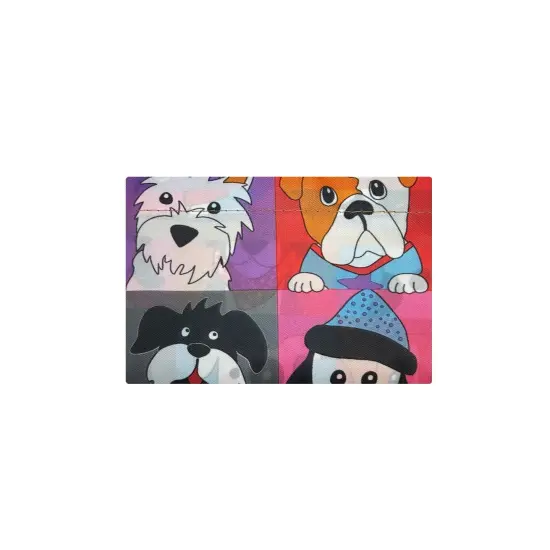 Wrapables Large Foldable Tote Nylon Reusable Grocery Bags, Cute Dogs {4}