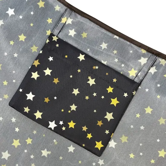 Wrapables Large Foldable Tote Nylon Reusable Grocery Bags, Shining Stars {6}