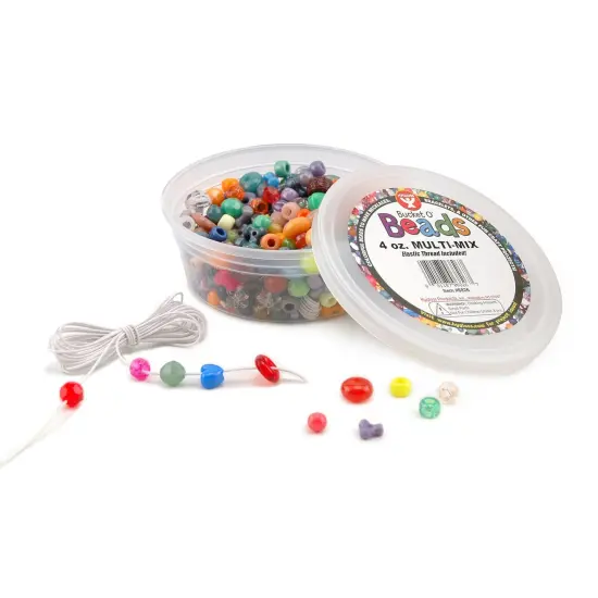 Bucket O&rsquo; Beads, Multi-Mix, Asstd Sizes, 4 oz Per Pack, 6 Packs {2}