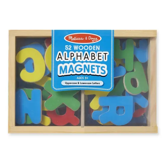 Wooden Letter Alphabet Magnets {4}